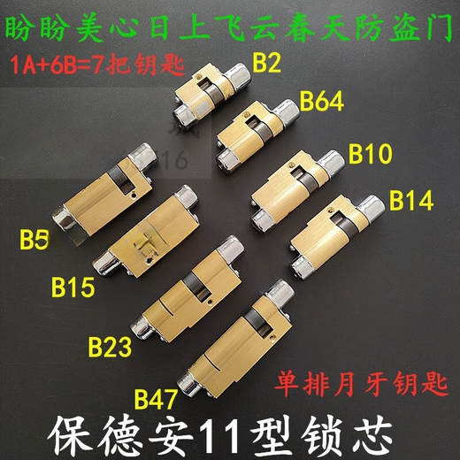 Chengliu Altmodisches Baodan 11-Typ-Schloss Kern B64 Stern Moon Gott Meixin B23 Feiyun Sicherheitstür B2B26B15B73 B55 47+3885 mm 55 mm Universal Typ mit Key
