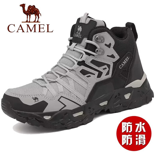 Camel Outdoor Camel Herrenschuhe Wanderschuhe High Top Sports Schuhe wasserdichte Nicht-Schlupf-Outdoor Outdoor Casual Wear-Resistant Wanderschuhe Herrenschuhe LT/3895 Black Plush Style 38 38