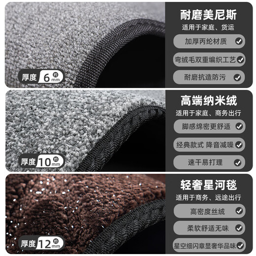 百马饰 适用于别克gl8脚垫全包围tpe652t路上公务舱653t es陆尊胖头鱼 全车-TPE脚垫+咖色地毯+尾箱垫