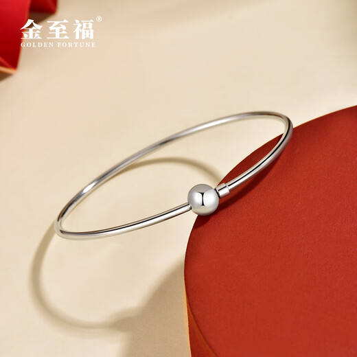 Jinzhifu inheritance platinum light bead bracelet PT950 platinum transfer bead women's bracelet for wife, girlfriend, Chinese Valentine's Day gift, about 6.4 grams (refund more, make up less) #53