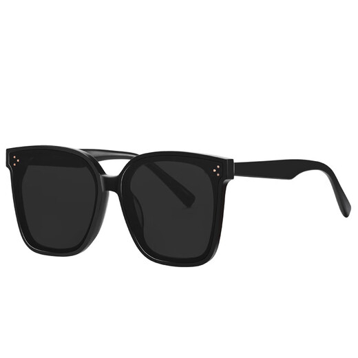 [GM same style] Men and women's sunglasses driving sun protection and ultraviolet sunglasses large frame to modify face-shaped sunglasses black frame black gray sheet + mirror cloth + storage bag