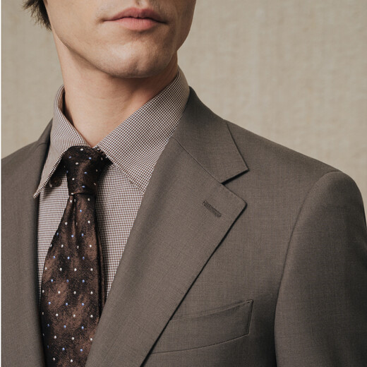 
Guillaume de Mons Aojia pure wool suit men business formal suit men three-piece set groom wedding dress formal suit men sand ceramic brown [top + trousers] size 44 (please note for trousers size)