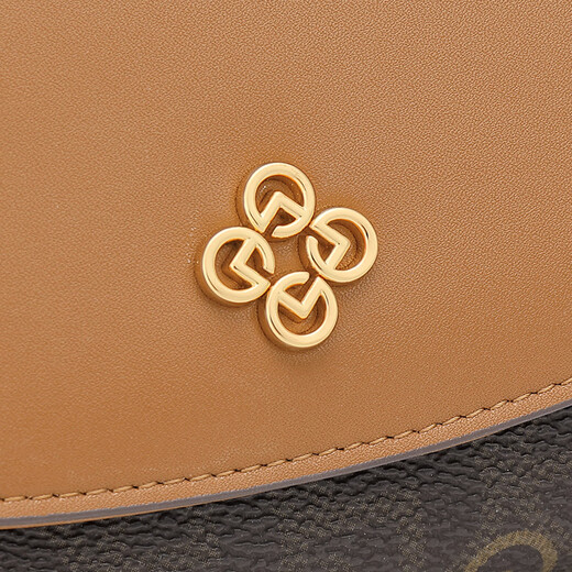 Goldlion Women's Bag Autumn New Women's Wallet Long Wallet Retro Print Clutch Coin Purse Women Brown Brown