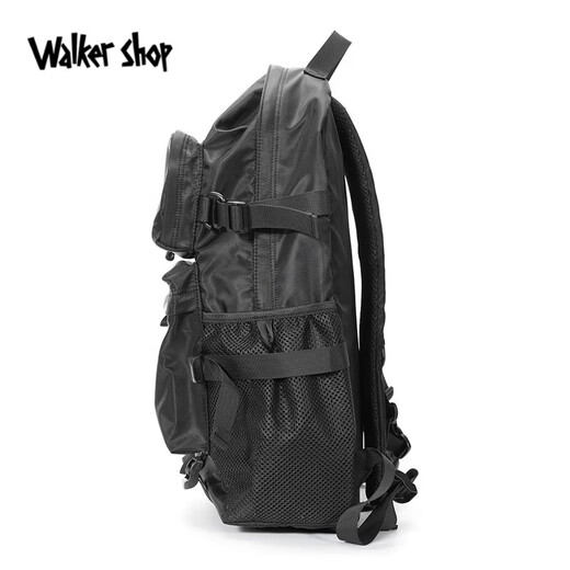 Walker Shop 轻奢背包多功能日常通勤双肩包2025新款时尚轻便休闲旅行包 黑色
