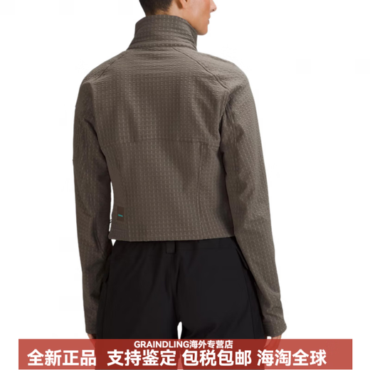 Lululemon Color Couleur à fermeture éclair collier de support brossé Veste de mode de couleur unie mince des femmes Cabean marron / cobn One Size 2