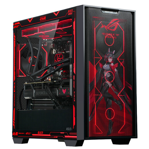 ASUS ROG family bucket Intel i7 high-end e-sports RTX5070Ti/5080 Delta CSGO fearless contract live game assembly computer host DIY assembly machine 265KF+ASUS RTX5080+2TB+water cooling