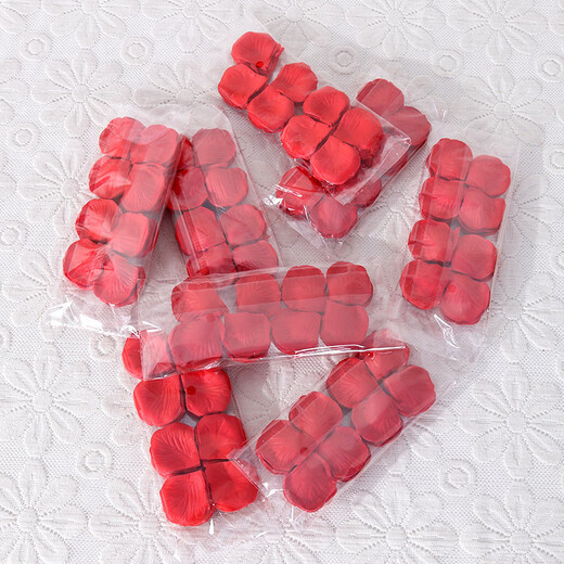 Zi Jiafu Simulierte Rosenblätter Vorschläge und Hochzeitssimulationsblätter Hochzeitsrequisiten Hochzeitsraum Dekoration Layout gefälschte Rosenblätter schwarz [1000pcs/Paket] Verpackung
