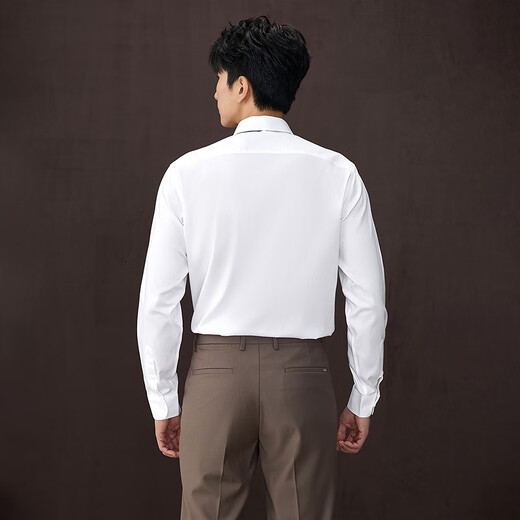 HLA Heilan long-sleeved shirt men's autumn 25-collar executive shirt L7DP iron-free shirt for men