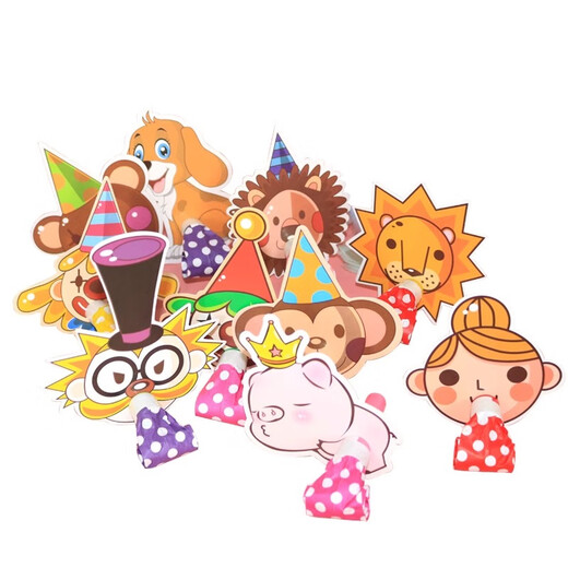 Friendly children creative cartoon blowing roll birthday party trumpet blowing dragon whistle boy girl souvenir gift toy 10 cartoon characters blowing dragon randomly