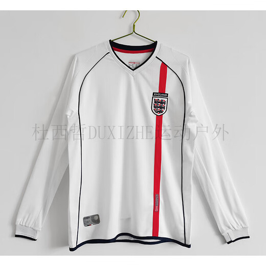 DuXIZHE 1996 season 01 England retro jersey home and away football jersey national team training suit 1998 England home M m