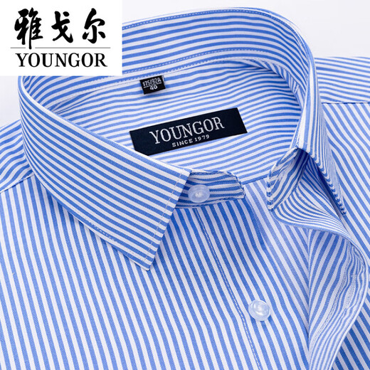 CEO Yageo flagship official store Men's short-sleeved shirt for summer pure cotton business casual professional wear anti-wrinkle-free and hot-stained flagship official-DX6625 42 Suggestions [160-170Jin [Jin equals 0.5 kg]]