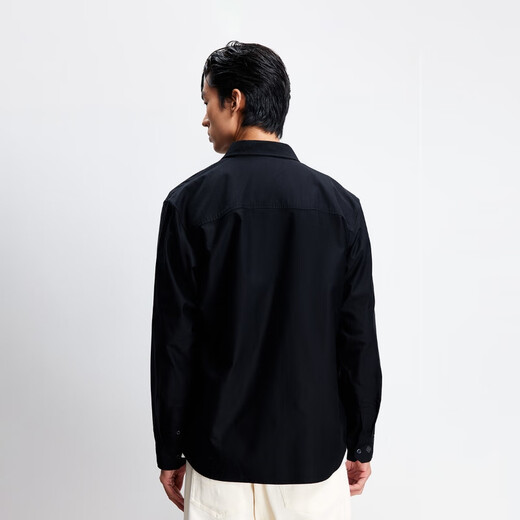 JACK&JONES men's autumn business casual commuting to work pure cotton comfortable solid color loose long-sleeved shirt 225305017