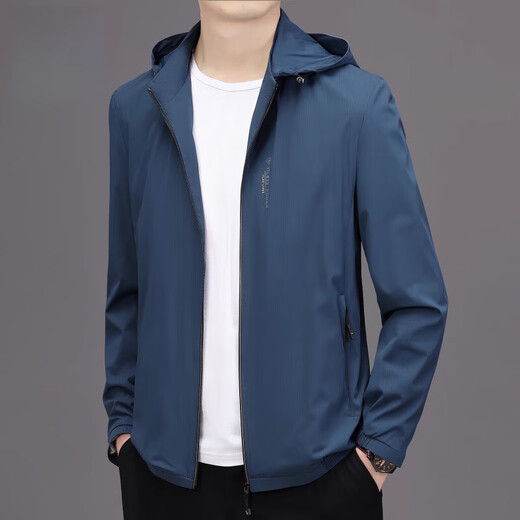Nasawassup marca oficial de lujo para hombres con protector solar de seda de hielo de alta gama 2025 Summer Outmer Fold y transpirable Ropa de piel de piel de alta gama 692 Azul [Velocidad de manchas] M [Recomendado 90-120 Jin [Jin iguala 0.5 kg]]