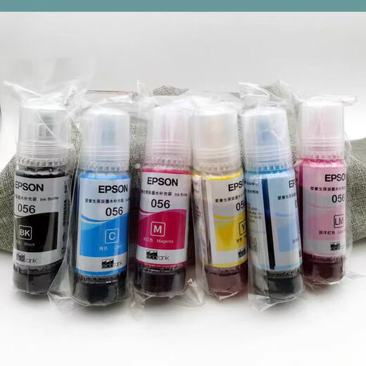 EPSON Original Demoumbly 056 Ink L8058L18058T674 673 Imprimante du bac à encre, un ensemble de six couleurs