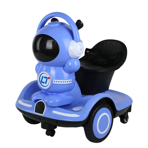Bowell Astronaut balance à dérive électrique voiture moto 2-8 ans bébé télécommande jouet voiture peut s'asseoir sur une batterie voiture télécommande blanc + double entraînement + 8 heures de jeu + configuration complète + casque