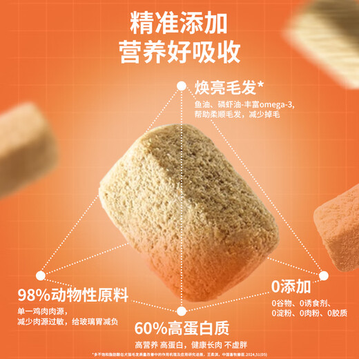 OIMG staple freeze-dried cat food, raw bone and meat, full price, full-term chicken nutrition, special food for cats and kittens, fish oil type, 200g, 1 pack, early adopter price