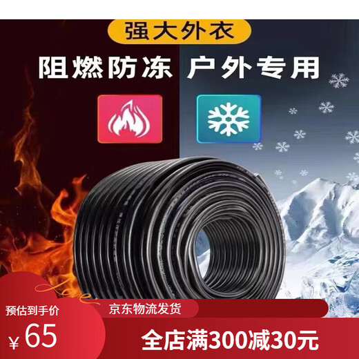 正林工程国标电线家用RVV电缆线234芯15254平方户外延长电源线 国标2芯1平方1000瓦 10米送5件套