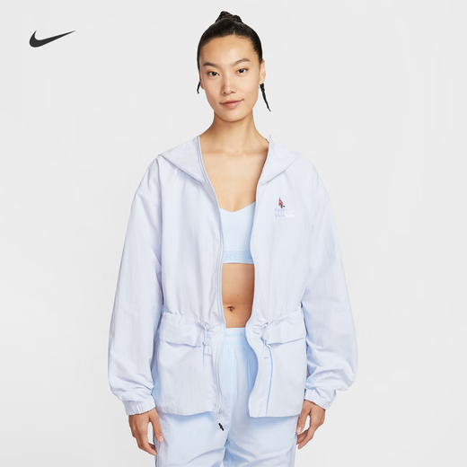 NIKE耐克夏日轻醒系列女子防晒衣夏季新款防泼水夹克官方NIKE 085足球灰 XL