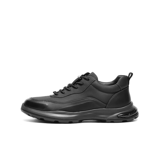 Belle thick-soled height-increasing walking shoes for men 25 autumn outdoor casual running shoes A2152CM5 black 43