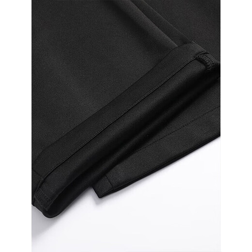 ROMON casual pants men's four-season trendy trousers for young and middle-aged people loose commuting business elastic versatile pants black 33