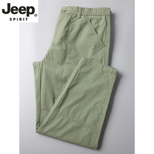 JEEP SPIRIT休闲裤男夏季纯棉阔腿裤宽松直筒日系哈伦裤男休闲长裤百搭工装裤 6626黑色 29