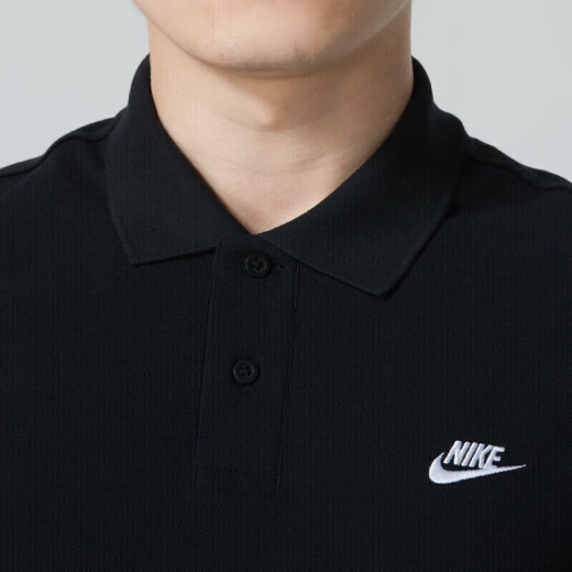 耐克（NIKE）polo衫男士夏季新款运动半袖体恤商务翻领休闲短袖透气T恤 棉质亲肤/黑色全棉/晒图返5 S