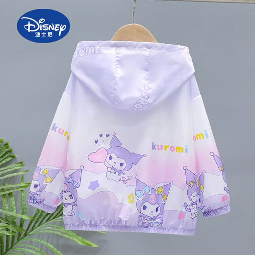 Disney Girls' Sun Protection Clothing Summer Thin 2025 New Children's Air Conditioning Shirt Summer Jacket Kuromi Sun Protection Clothing Lightweight Pink 120 Recommended height 110 cm