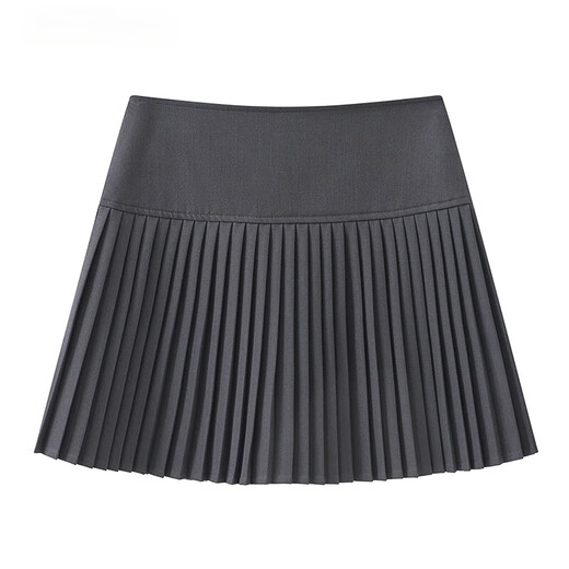 GIOIO woolen high-waisted pleated skirt for small women 2025 autumn and winter new age-reducing versatile short skirt slimming A-line skirt off-white M waist 68 (98-108Jin Jin is equal to 0.5 kg)