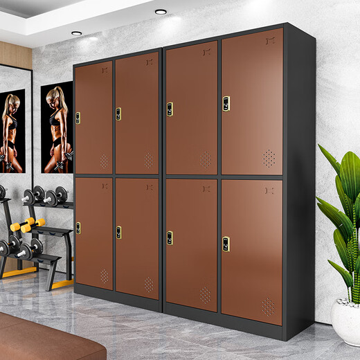 Fat Donglai quality office iron cabinet steel color locker employee locker with password lock iron cabinet 4-door cabinet key lock 0.8mm