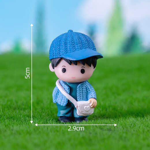Gelun cartoon little girl cute doll boy couple decoration landscaping birthday gift office desk decoration set 4 boy next door