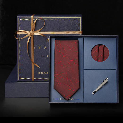 Ifsong New Krawis Herren Trendy Koreanische Version formelle Kee Business Professional Hochzeitsbräutigam College Style Hand Krawatte Geschenkbox Set Black Geschenkbox TZX001C
