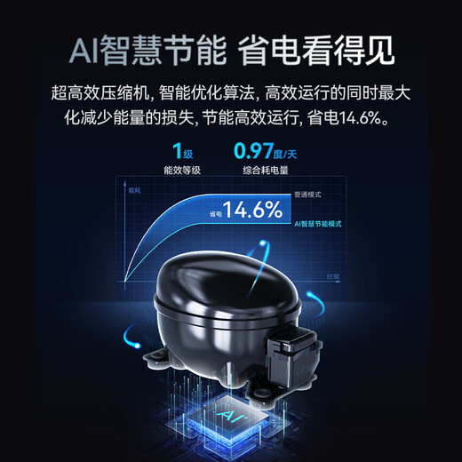 MeiLing AI series 503-liter cross-door refrigerator ultra-thin zero embedded four-door bottom cooling active sterilization and deodorization large capacity gray BCD-503WSPU9CZX national subsidy