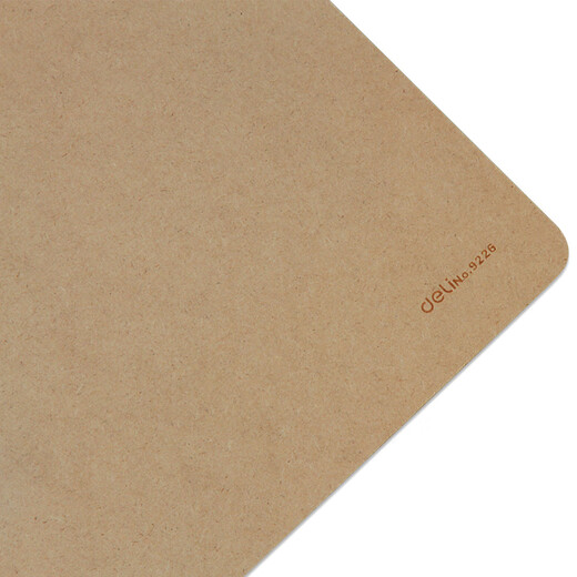 Clip de carton d'écriture Deli A4, clip puissant en métal, clip de menu en plastique, plaquette d'écriture multifonctionnelle, fournitures de bureau [Texture en bois de journal] Clip de tête plate / 3 mm 9226