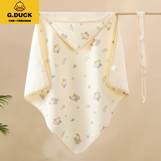 G.DUCKKIDSGDUCKKIDS baby quilt spring and autumn pure cotton newborn bag single newborn baby quilt quilt quilt warm swaddle warm beige lace angel bear