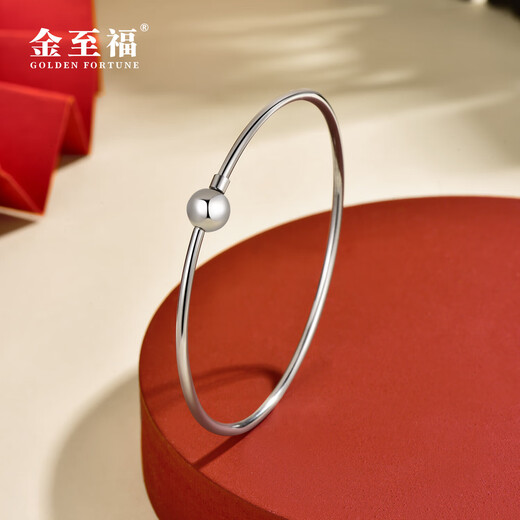 Jinzhifu inheritance platinum light bead bracelet PT950 platinum transfer bead women's bracelet for wife, girlfriend, Chinese Valentine's Day gift, about 6.4 grams (refund more, make up less) #53