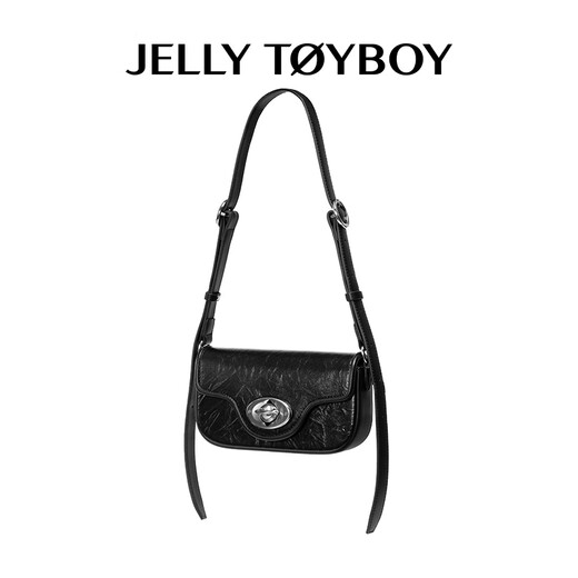 JellyToyboyJTB无界豆腐包.春夏牛皮女包腋下包轻奢小众通勤斜挎包小方包 黑色_无界豆腐包