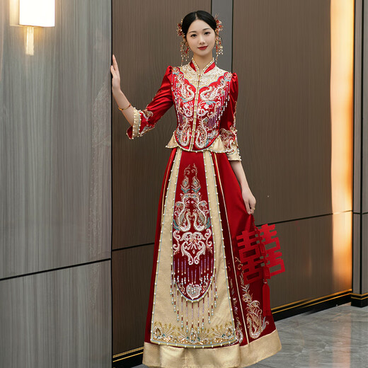 
Xiuhe Family Official Flagship Xiuhe Suit 2025 New Bride Wedding Wedding Wedding Wedding Wedding Wedding Wedding Wedding Small N-174 High-end Style. L