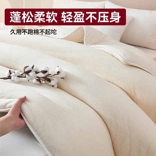 Nanjiren Xinjiang cotton quilt spring and autumn quilt core 150x200cm quilt dormitory single cotton mat quilt quilt four seasons Xinjiang cotton quilt-5Jin [Jin equals 0.5 kg] 180x200cm [dual use of bedding]