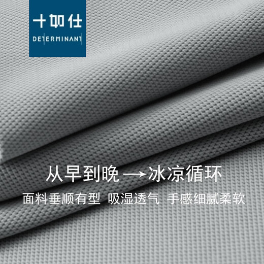十如仕弹力冰丝男士短袖POLO衫夏季新款轻商务休闲无痕翻领T恤薄款上衣 兰紫701 M 100-115斤