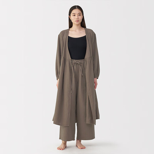 
MUJI (MUJI) Women's Soft Yarn Trousers Women's Pajamas Home Pants Can Be Outdoor 25 Years Fall FD1M3A5A Dark Coffee M (160/66A)