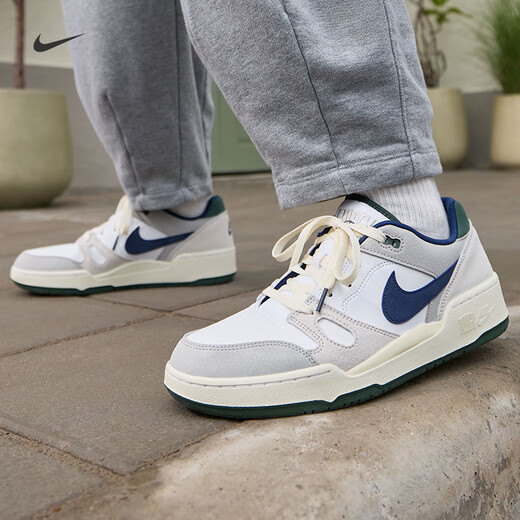 Nike men's retro low-top sneakers winter classic comfortable and simple NIKE FULL FORCE FZ3595 100 white/dark navy/light iron ore lime 41