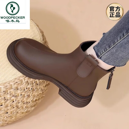 Boots de estilo británico de estilo británico de lana gruesa para mujeres 2024 botas cortas de quelsea de otoño e invierno de otoño.