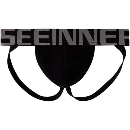 T-string men's sexy double-butt underwear white boys' U-convex hip-lifting low-waist shorts gay0 trendy white M