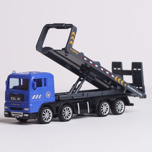 Remote control/electric toys Road rescue transport truck Children's sliding toys Plastic car flatbed Road rescue truck/blue C0116