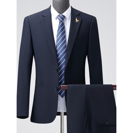 ANNONCE BIGLE SUITE MENS'S BUSINESS FORMAL USE BANQUET COMSE DE TRAVAILLEMENT PRINTEMPS ET AUTOMNE NOUVELLE VACHEUR DE LOCE MENSEMENT MENSEAU 9905 Double fente S 165/84