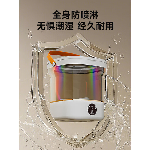 Xiaomi Guoba washing machine portable small washing socks and underwear mini single dormitory with integrated washing and washing, visible model 12L elegant white, integrated washing and washing + UV color