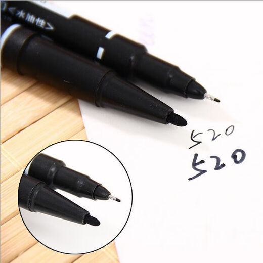 Hochzeitsvorräte Anmeldestift Hochzeit Signature Stift Gäste Meeting Doppelköpfige Signature-Stifteinladung Schwarz Styling Pen Doppelköpfiger Signature Pen [5 Stück]