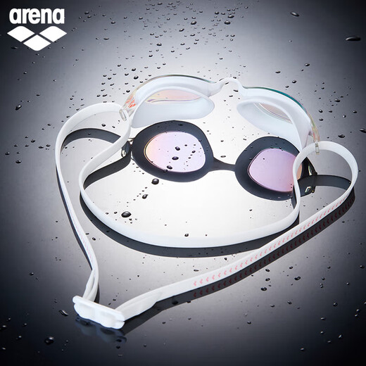 Arena swimming goggles ARENA LINE classic series fashion high-definition large field of view coated fitness swimming goggles pink and white (PKWH)