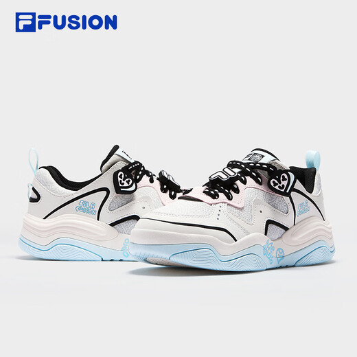 
FILA FUSIONMr Doodle Fashion Brand KICK 3 Co-branded board shoes and sneakers women's shoes Snow White/Spring Pollen-SP 37.5