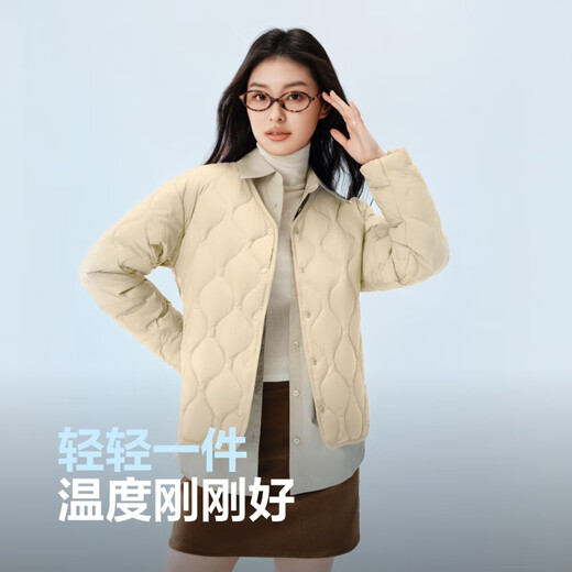 Bosideng 25 Years Down Jacket Women's Autumn and Winter 90 Fleece Thin V-neck Slim Short Casual Gift Jacket